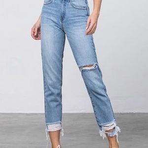 NWT Insane Gene distressed high waist cropped jeans 29 11